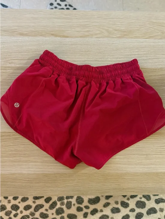 lululemon athletica Red Layered Running Shorts - Picture 2 of 3